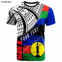 in stock 2023 Design Polynesia  New Caledonia Flag Claw Pattern 3D Print Men T-Shirts Tops Tees Short Sleeve Casual Quick Dry Breathable High Quality，Contact the seller to customize the name and logo for free