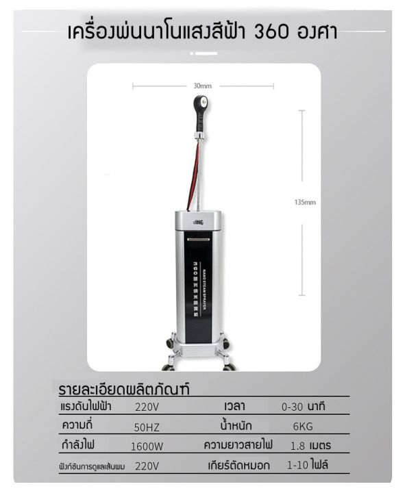 เครื่องพ่นไอน้ำ-เครื่องพ่นไอน้ำนาโน-ความละเอียดสูง-เครื่องพ่นไอน้ำ-ให้ความชุ่มชื้นกับเส้นผม-เครื่องอบไอน้ำ-พ่นหมอกควัน-hydrating-care-tool