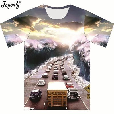 Joyonly 2018 Children Funny tshirts Car Sky Sun Sea Wave Pattern T-shirt For Boy Girls Cool 3d Tees Tops Clothes Baby T Shirts
