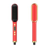 Hair Straightener Brush Electr Heat Hair Comb Hair Brush Comb Styling Tools LCD Electr Brush For Women Curling Iron Ceramic Heat