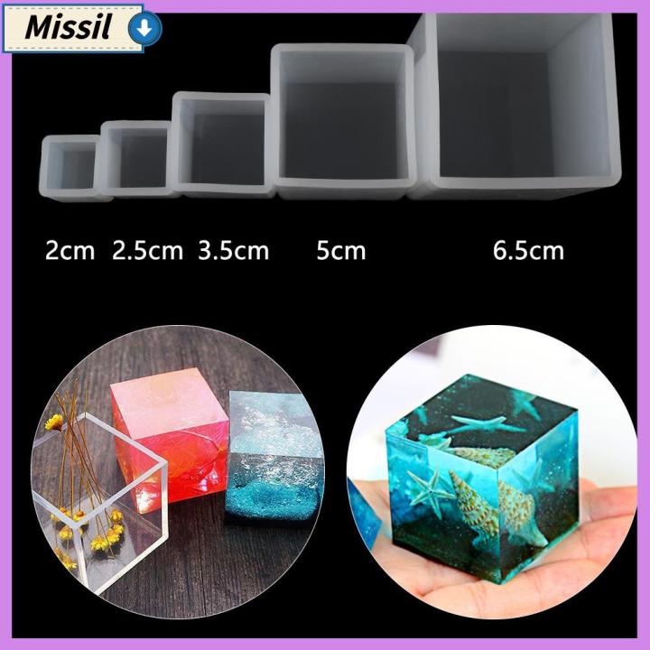 2cm-5cm Epoxy Resin Molds Transparent Silicone Square Mold For DIY