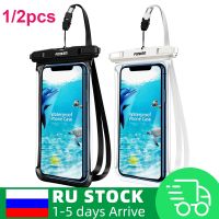 【Enjoy electronic】 2PCS Mobile Waterproof Phone Case Swimming Dry Bag Water Proof Bag Underwater Case Mobile Phone Pouch Cover For iPhone 12 11 Pro