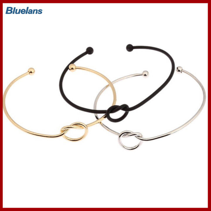 bluelans-แฟชั่นสำหรับผู้หญิงเครื่องประดับสไตล์เรียบง่ายสไตล์-knot-เปิดสร้อยข้อมือกำไลข้อมือ