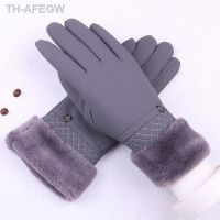 【hot】☌  Gloves Warm Womens Fur Mittens Driving Windproof Gants Hiver Guantes