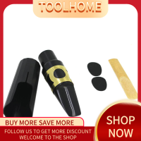 Tenor Sax Saxophone Mouthpiece Plastic with Cap Metal Buckle Reed Mouthpiece Patches Pads Cushions