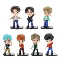 WEISH PVC Bangtan Boys กลุ่มของเล่นตุ๊กตาเด็กโมเดลหุ่นอะนิเมะสะสมโมเดลเด็กผู้ชาย Bangtan โมเดลตุ๊กตาแอคชั่นฟิกเกอร์ของเล่นสำหรับตกแต่ง