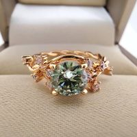 First Order -5$ S925 Rose Gold Ring 1 Carat Moissanite GRA Certificate Sterling Silver Jewelry Women Anniversary Party Gift