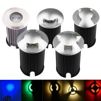 ♨㍿ IP67 LED Underground Light 1W 3W Buried Light Under Ground Lamp Path Garden Lawn Yard Outdoor Waterproof Lighting 85-265V DC12V