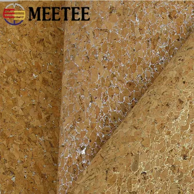 Meetee 90X138cm Natural Cork Imitation Leather Fabric Printed PU Bag Decoration DIY Luggage Home Shoes Gift Accessories SL006