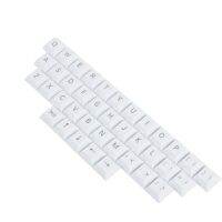 38keys New White Orange Green Key for MX Cross Switch DSA Pbt Engraved Laser Engraving Minimalist 1x Keycap