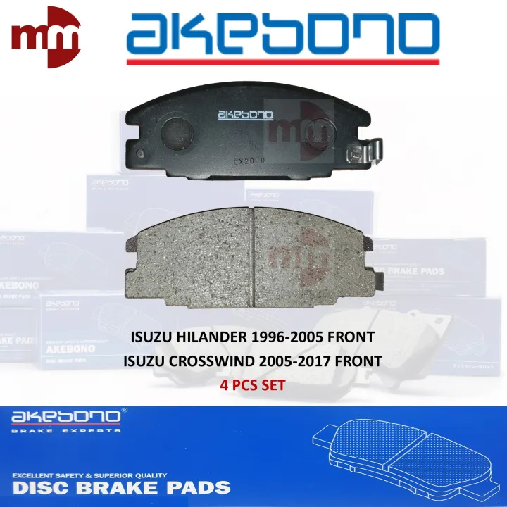 AKEBONO Brake Pads for ISUZU HILANDER 1996-2005 / ISUZU CROSSWIND 2005 ...