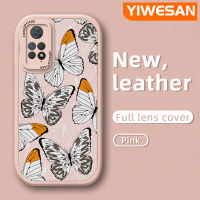 YIWESAN เคสสำหรับ Xiaomi Redmi Note 11 Pro Note 11 SE Note 10T Note 11E Pro 5G เคสรูปผีเสื้อดีไซน์ใหม่เคสใส่โทรศัพท์หนังเคสมือถือกันกระแทกป้องกันการตกแบบนิ่มพร้อมเคสป้องกันกล้องเลนส์คลุมทั้งหมด