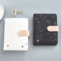 Notebook diary star leather snap button stationery schedule book small fresh notepad hand book