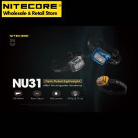 NITECORE NU31ชาร์จเร็ว550ลูเมน LED ชาร์จไฟได้โคมไฟตกปลาแบตเตอรี่ลิเธียมไอออน1800MAh ในตัว