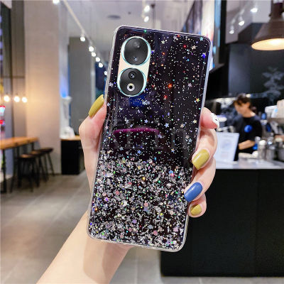 เคสโทรศัพท์มือถือ TPU เคสโทรศัพท์แบบใสใหม่สำหรับ Honor 90 5G / 90 Lite/ 70 LITE ปลอกอ่อน HONOR 90 5G ซิลิโคนใสแวววาว