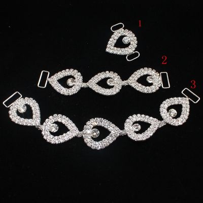 【cw】 4PCS/ lot of Rhine stone  diamond buckle connectors strap women clasp underwear accessories invitation