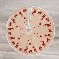 【YP】 96cm Skirt Xmas Floor  Elk Christmass Bottom Apron Ornaments