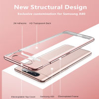 Transparent Lift Mobile Phone Case For Samsung A80 PC Ultra-Thin Smooth GKK Anti-Knock Shell Shockproof Back Cover