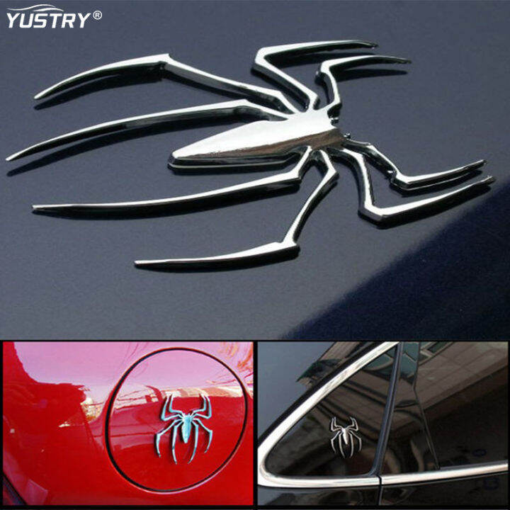 Universal Car Stickers Metal 3D Stereo Spider Car Logo Auto Scratch