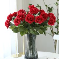 1pc-52cm Silk Rose Flowers Artificial Red Roses with Long Stems for DIY Wedding Bouquets Centerpiece Party Home Decor