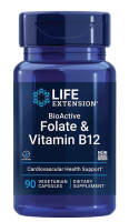 Life Extension BioActive Folate &amp; Vitamin B/ 90 Vegetarian Capsules