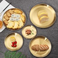 Stainless Steel Storage Tray Tray Snack Fruit Cosmetics Jewelry Storage Style Dinner Plates Gold Dining Plate Tableware