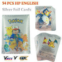 2022 Newest 54PCSSET Pokemon Silver Foil Cards V VMAX GX Charizard Pikachu HP English Original cards Collection toy kids Gift