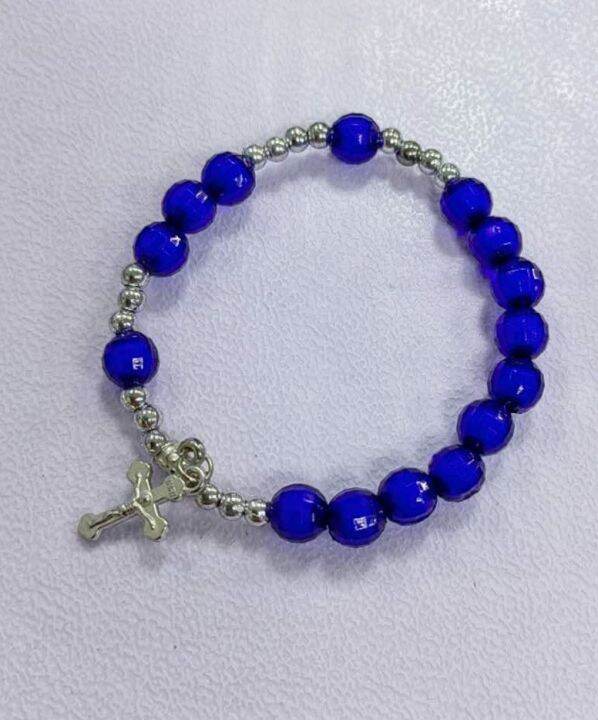 1Pcs Adult Crystal rosary Metal Cross pendant bracelet Lazada PH