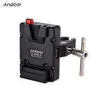 Andoer Mini Nano V-ขาเมาท์แบตเตอรี่อะแดปเตอร์จ่ายไฟแผ่น Plier Clamp สำหรับ Mini V-Mount