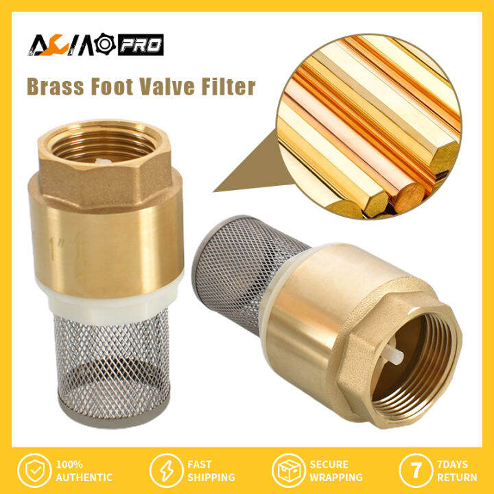 AumoPro 1PC BRASS FOOT VALVE 1/2",3/4",1",1 1/4",1 1/5",2",2 1/5",3