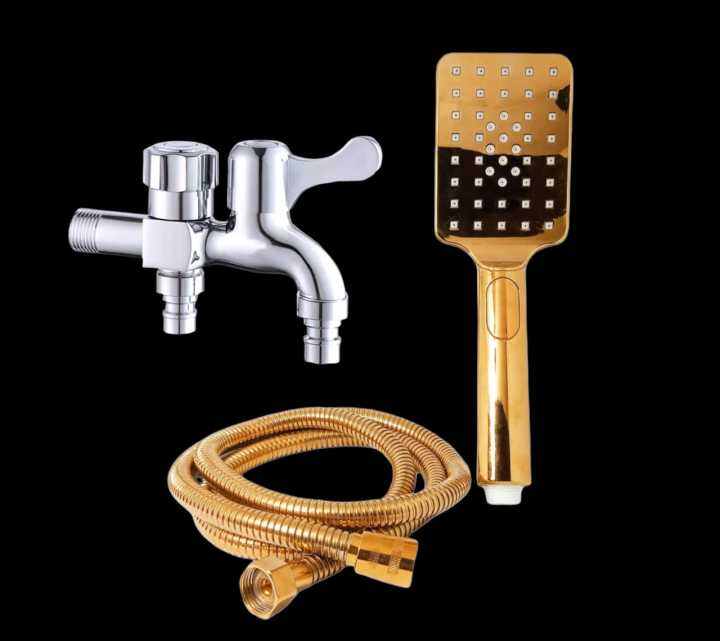 Paket Super Shower Hemat Air Murah Hand Shower Mandi Gold Semprotan Air Handshower Mumer Saving 6285