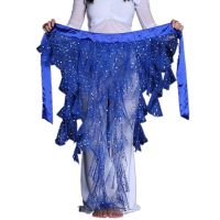 hot【DT】 Real Rushed Belly Top Costume Hip Scarf Wrap Skirt Tassel 9