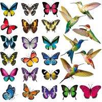 26 Pcs Bird Butterfly Window Clings Anti-Collision Window Static Stickers Decor Non-Adhesive Decals