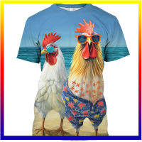 Nakakatawa Rooster 3d พิมพ์ฤดูร้อนผู้ชาย O คอเสื้อยืดลำลองแขนสั้นบวกขนาดเสื้อยืดแฟชั่นเสื้อยืดเทรนด์ผู้ชาย XS-5XL