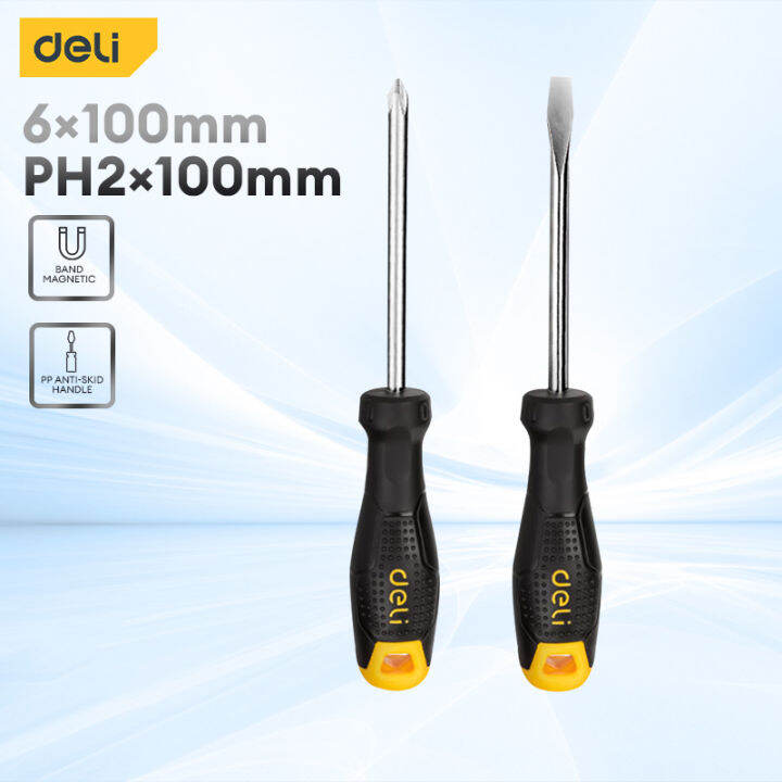 Deli 2PCS Phillips Screwdriver / Flat Screwdriver 10" industry Screw
