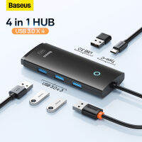 jianzhifen Baseus Lite Series อะแดปเตอร์4ฮับ USB พอร์ต USB ประเภท C ไปยัง USB 3.0ฮับตัวแยกอะแดปเตอร์สำหรับ MacBook โปร iPad ฮับแท่นวางมือถือ