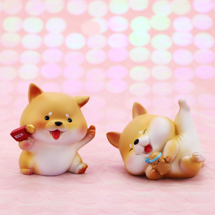 Mô hình đồ chơi Chó Shiba nhựa nguyên sinh  Hieutre