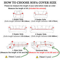 Elastic Sofa Cover Slipcover 1234 Seater L-shaped Corner Sofa Cover for Living Room Stretch Sofa Armchair Couch Covers