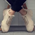 Kuangaokai ผู้ชายรองเท้าบูทกีฬาHigh-Topรองเท้าผ้าใบผ้าใบสไตล์เกาหลีรองเท้าบาสเก็ตบอลแฟชั่นรองเท้าบุรุษ. 