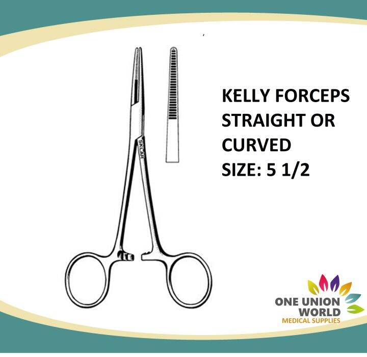 Kelly Forceps Straight Size 5 ½ Medical Forceps Medical Instrument