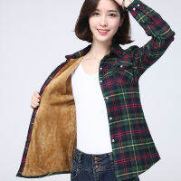 Winter New Womens Warm Shirt Coat Casual Fleece Velvet Plus Thicke Tops Brand Good Quality Woman Clothes Outerwear