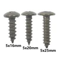 15pcs M5 Cross Self Tapping Screws Auto Car Body Fastener 5mm Metal Rivet Screws