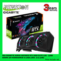 VGA (การ์ดแสดงผล) GIGABYTE AORUS GEFORCE RTX 3060 ELITE 12G - 12GB GDDR6 (GV-N3060AORUS E-12GD) (REV. 2.0) (LHR)