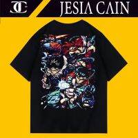 JC-YuYu Hakusho Anime Shirt Mens and womens oversized cotton black T-shirt