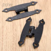 dophee Cabinet Door Luggage Hinge 4 Holes Decor Furniture Decoration Antique Vintage Old H Hinges Bronze Tone With Screw