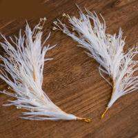 [Fine Jewelry]1SetFeatherSide ClipBridal HeaddressFairy Hairpins HeadbandWomen 39; S อุปกรณ์ผมจัดงานแต่งงาน