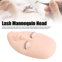 Lash Mannequin Head ยางนุ่มแบบใช้ซ้ำได้ 3D Effects เปลี่ยนเปลือกตา Mannequin Head สำหรับ Double Lash Extension Practice