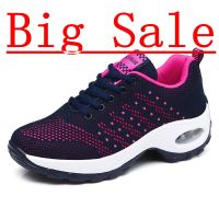 breathable shoes women Sports Air Sole Running Shoes Sneakers Outdoor Walking Jogging Trainers Flying Weaving Leisure Shoes