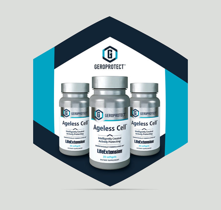 อาหารเสริม-ชะลอความเสื่อมของเซลล์ในร่างกาย-geroprotect-ageless-cell-30-softgels-life-extension