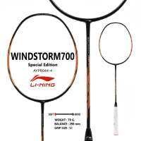 LI-NING ไม้แบดมินตัน รุ่น WINDSTORM 700 Special edition (AYPR044-4) BLACK/COPPER แถมซอง+พันด้าม+เอ็นAP6 พร้อมขึ้น ฟรี